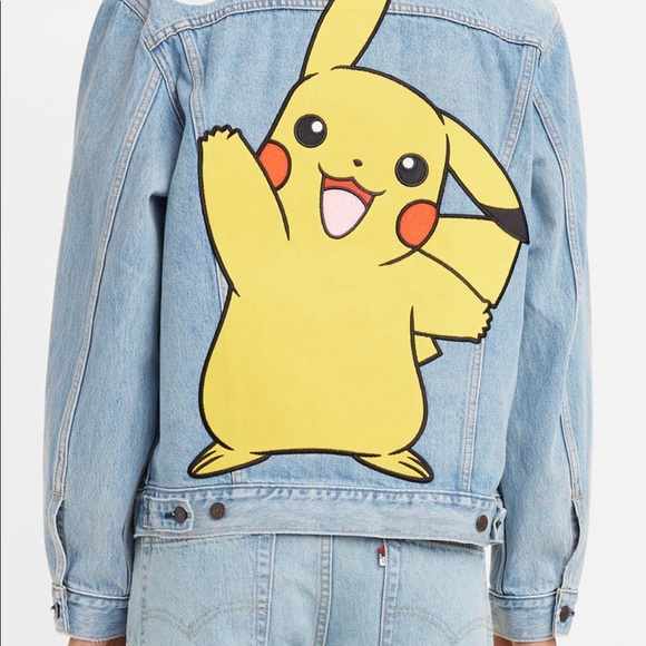 XXLARGE LEVI'S X POKEMON STONE VINTAGE FIT TRUCKER JACKET PIKACHU UNISEX 2XL - Picture 4 of 10